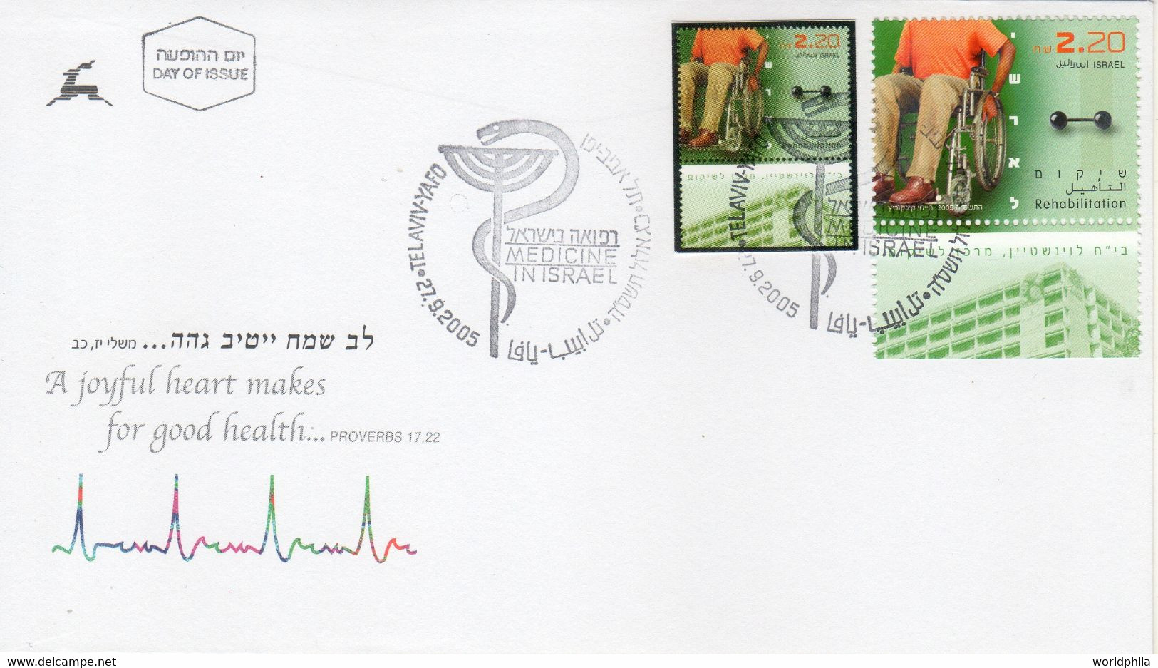 Israel 2005 Extremely Rare,Medicine In Israel, Rehabilitation, Designer Photo Proof, Essay+regular FDC 23 - Non Dentellati, Prove E Varietà