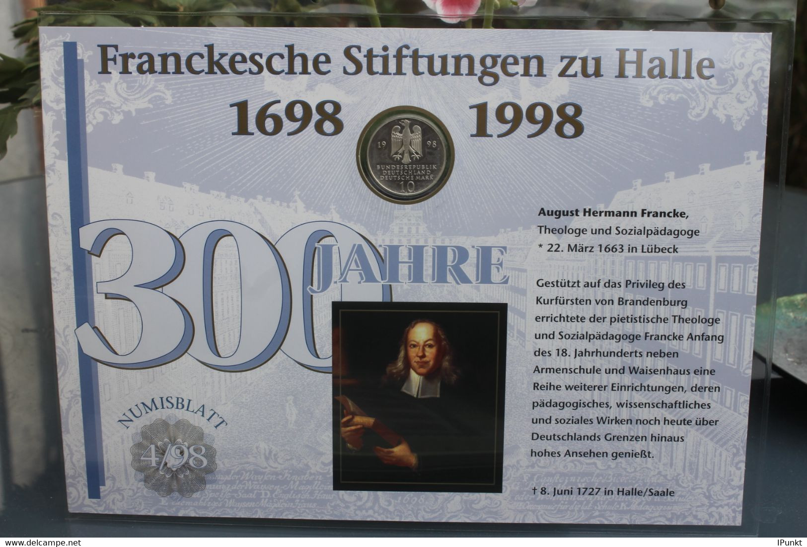 Deutschland Numisblatt  4/98 "Francksche Stiftungen Zu Halle" - Zonder Classificatie
