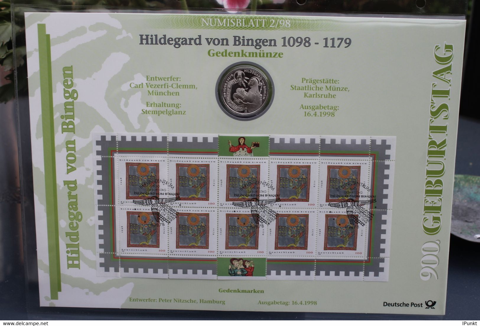 Deutschland Numisblatt  2/98 "Hildegard Von Bingen" - Zonder Classificatie