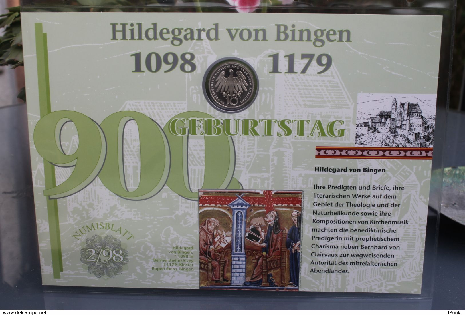 Deutschland Numisblatt  2/98 "Hildegard Von Bingen" - Zonder Classificatie