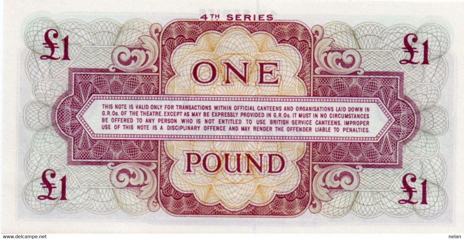 GREAT BRITAIN 1 Pound (4th. Series)  1962  P-M36a SERIE K/3 993434  UNC-British Armed Forces - Autoridad Militar Británica