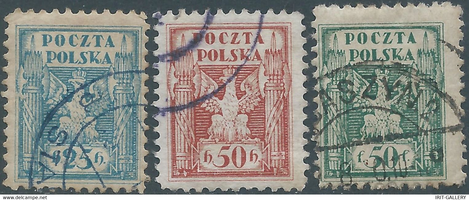 POLONIA-POLAND-POLSKA,1919 South Poland Issues,Obliterated - Usati