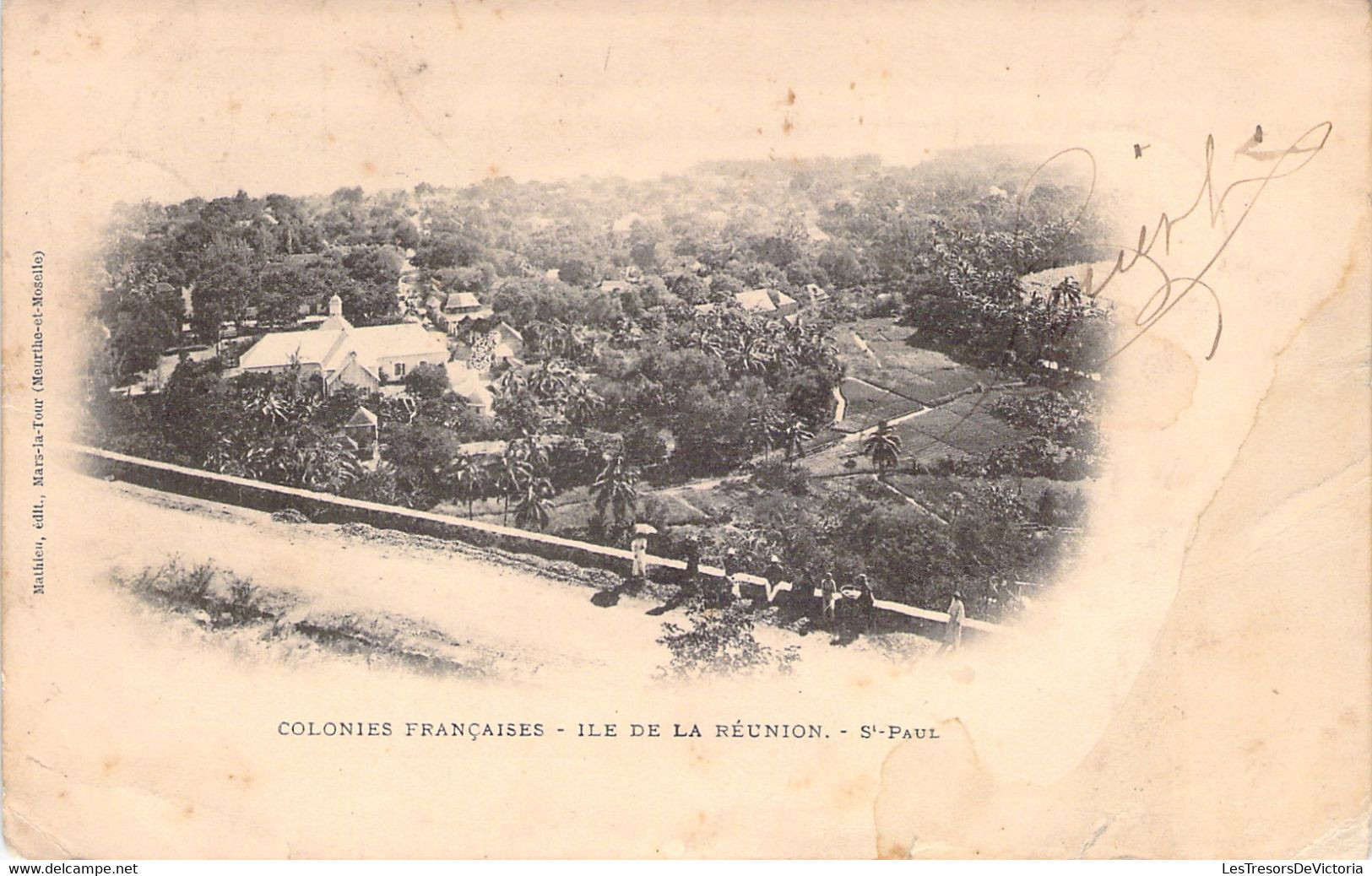 CPA COLONIES FRANCAISES ILE DE LA REUNION - St Paul - Oblitéré à Diego Suarez Puis à Maubeuge En 1902 - Saint Paul