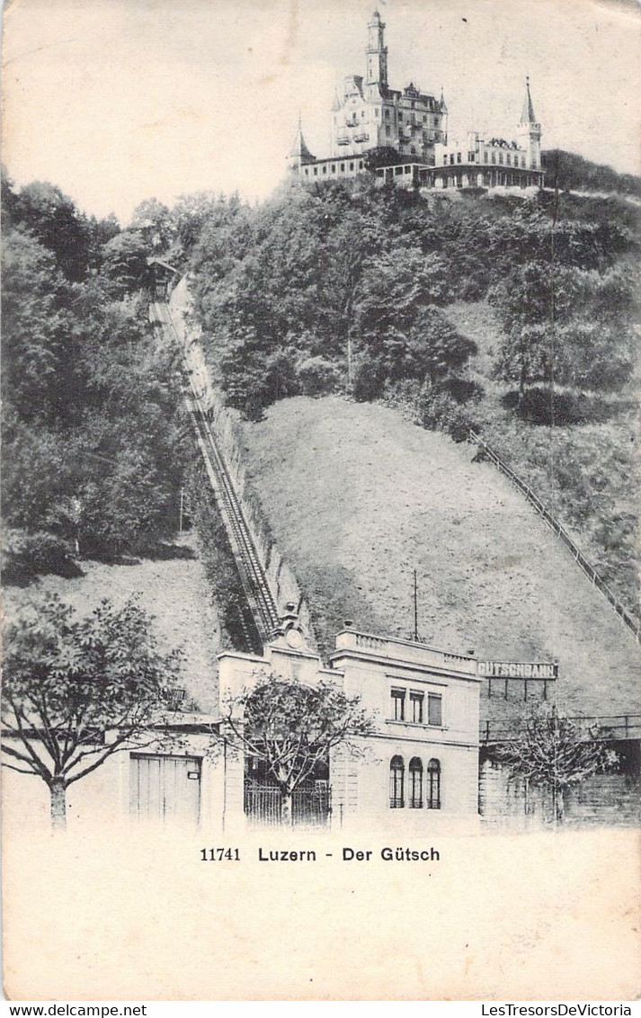 CPA Luzern Der Gutsch - Gütschbahn - Griffe Hotel Metropole Interlaken - 1909 - Lucerne