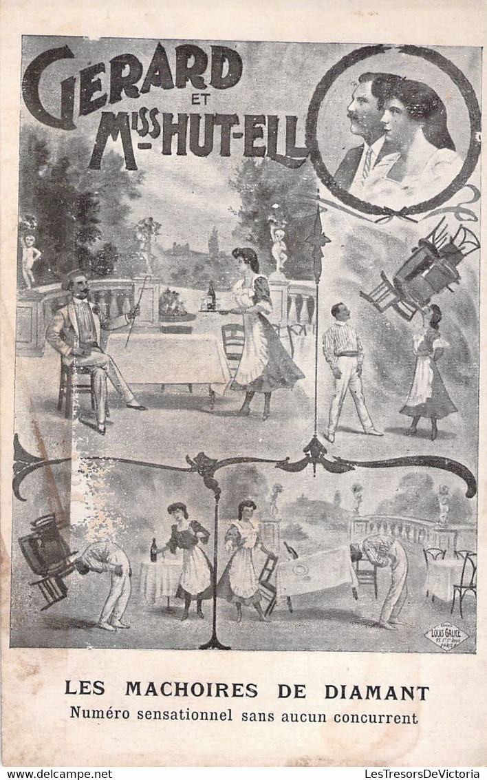 CPA GERARD Et Miss HUT-ELL Cirque Circus Cirk "Les Machoires De Diamant" Phénomène Artiste - Sensationnel - Cirque
