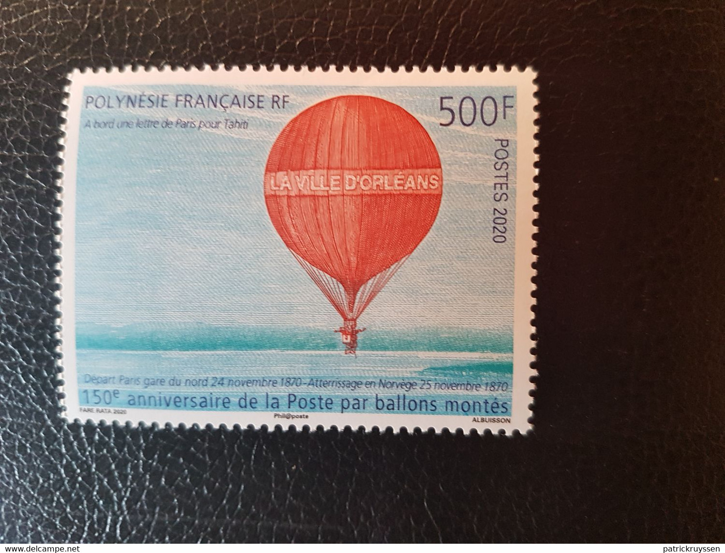 Polynesia 2020 Polynesie 150 Ann Post Mounted Balloon ROLIER BEZIER 1870 1v Mnh - Ungebraucht