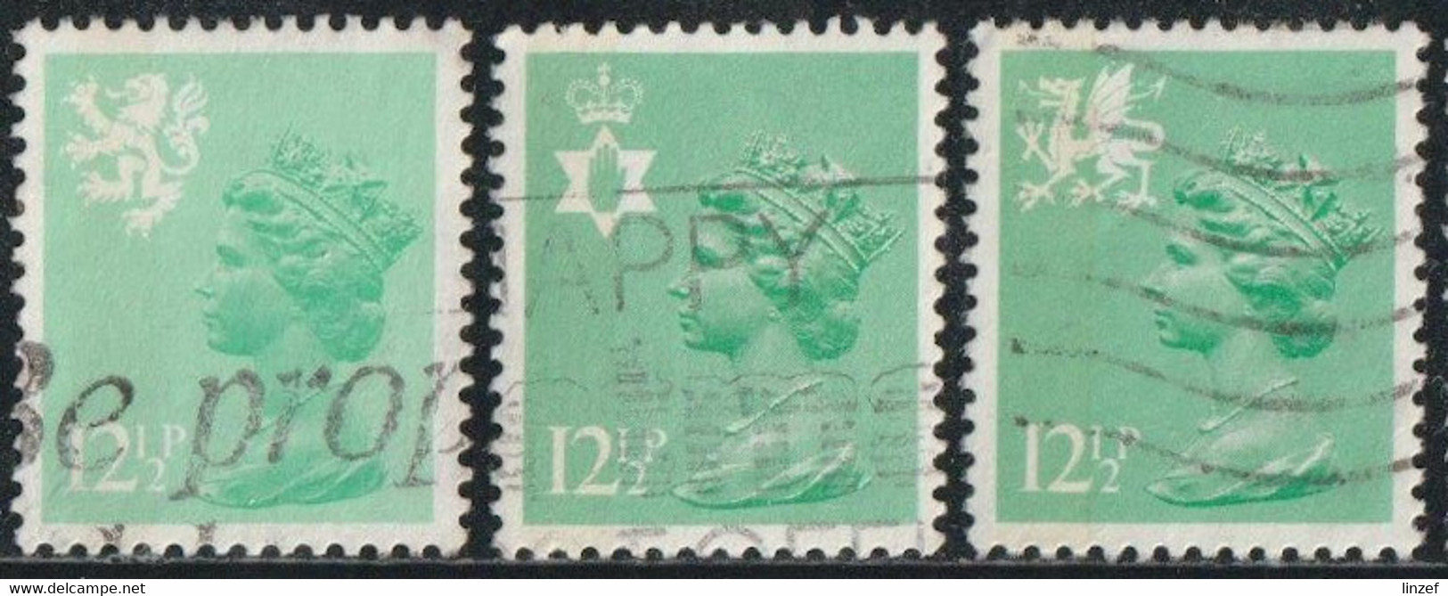 GB 1982 Yv. N°1027 à 1029 - 12p1/2 Vert Clair - Oblitéré - Unclassified