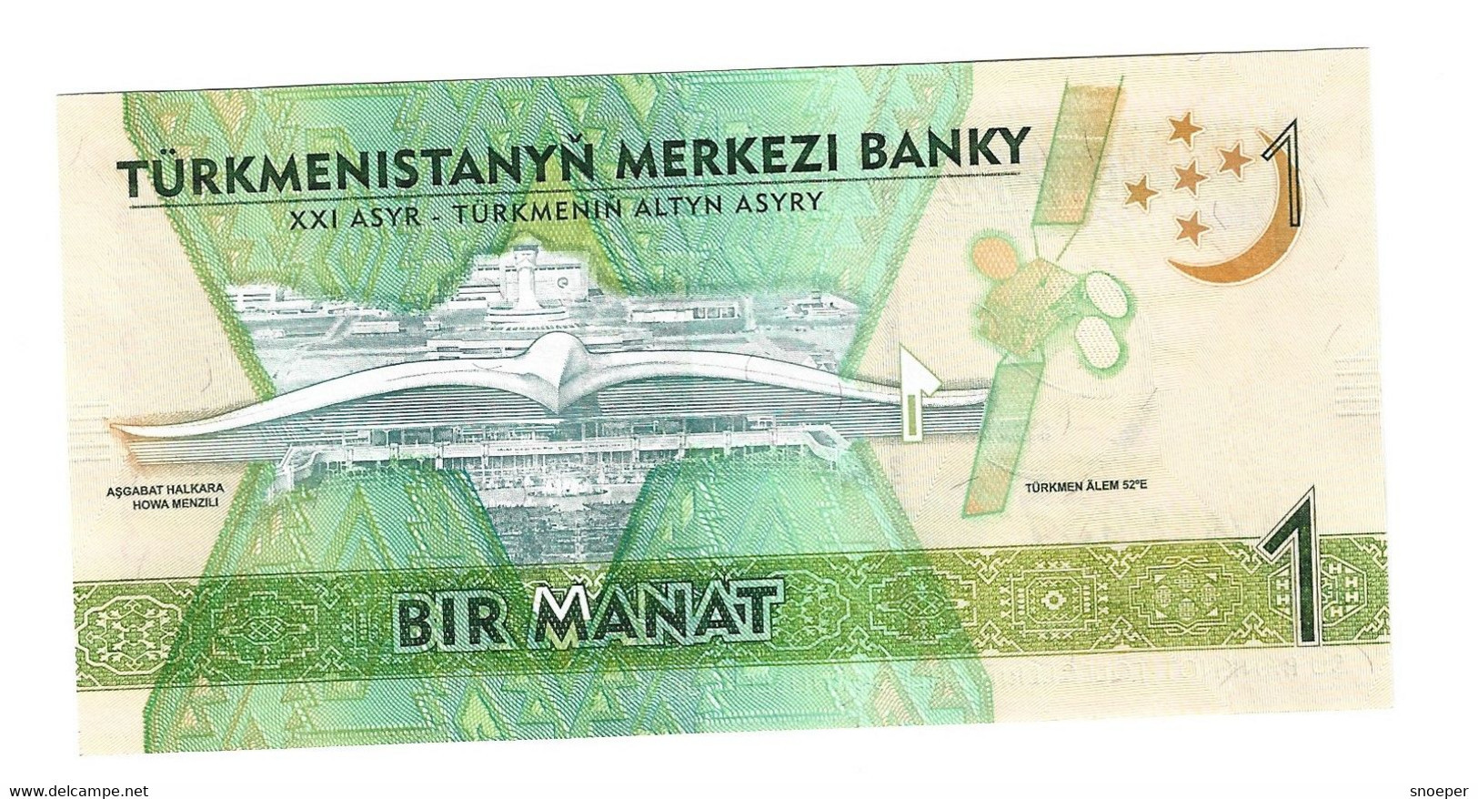 *turkmenistan 1 Manat 2017  40  Unc - Turkménistan