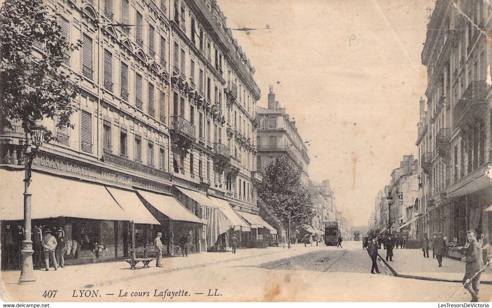 CPA Lyon - Le Cours Lafayette - Tramway - Animé - Lyon 6