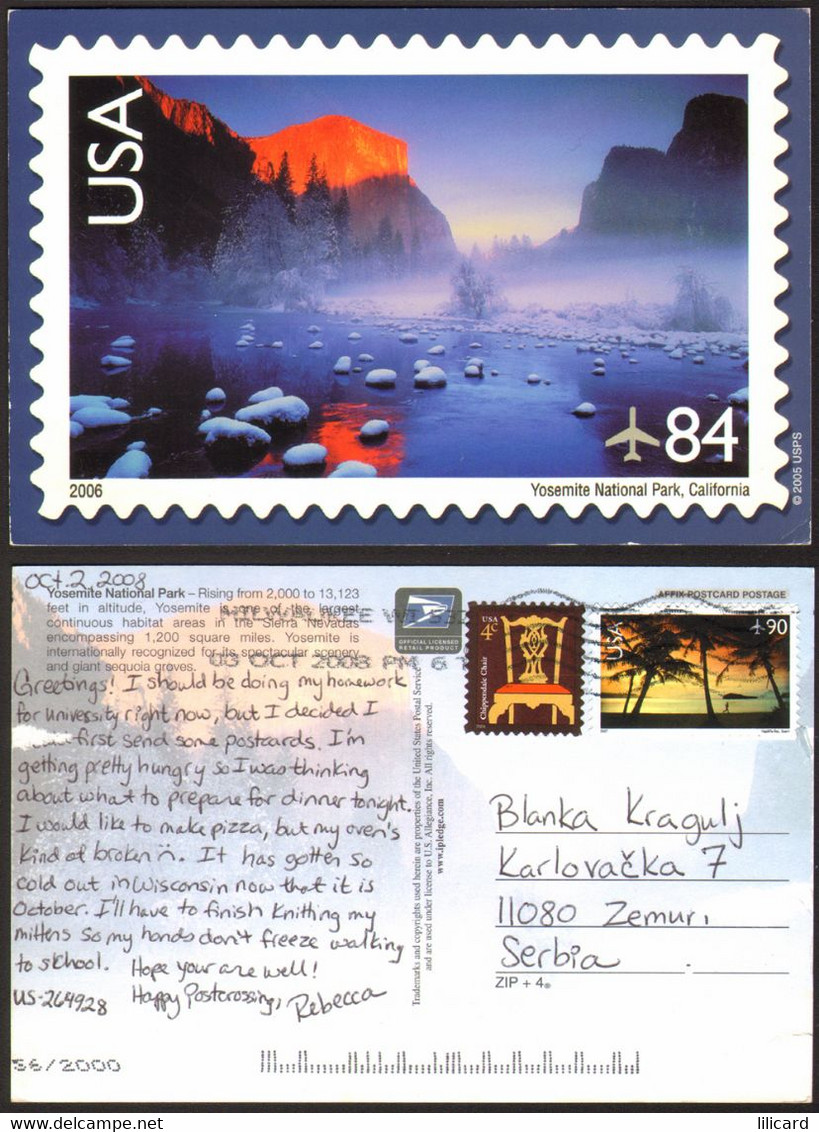 USA America California Yosemite National Park Nice Stamp # 35826 - Yosemite