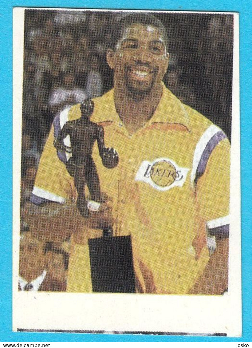 MAGIC JOHNSON - Yugoslav Vintage Basketball Card 1980's * Los Angeles Lakers NBA Basket-ball Pallacanestro RRR - 1980-1989