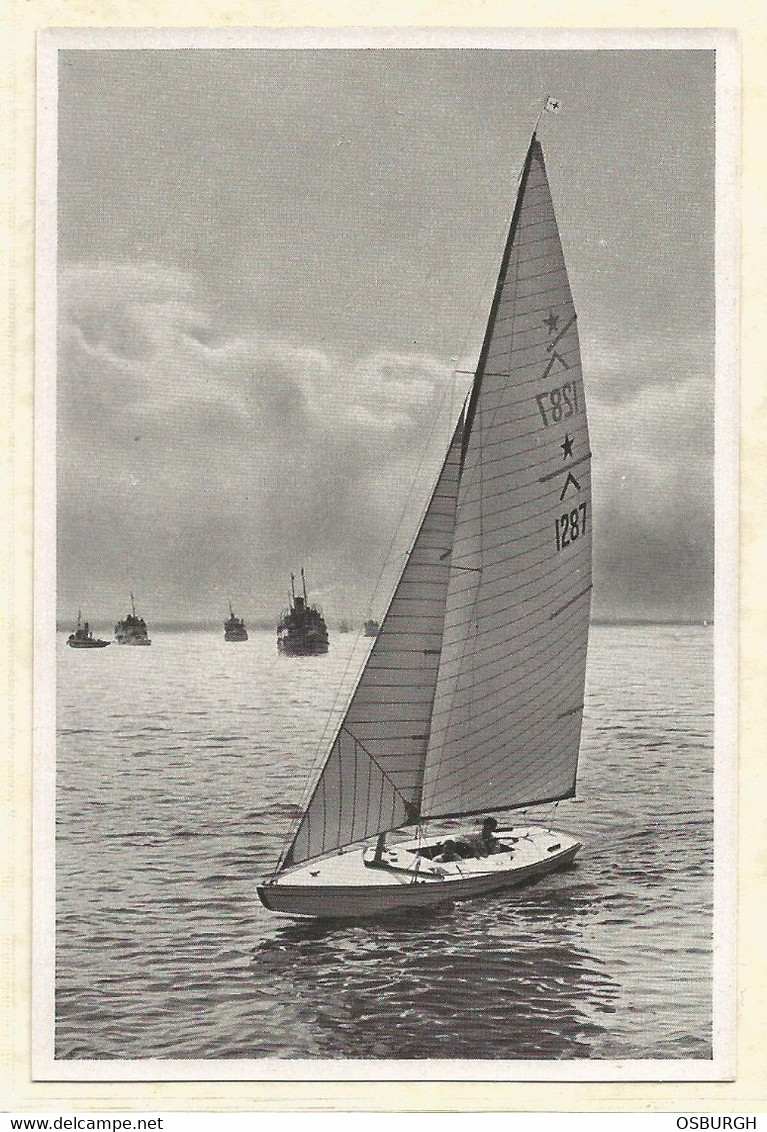 GERMANY. 1936. PHOTO CARD. OLYMPICS. SAILING. YACHT WANNSEE. BILD 122 - Apparel, Souvenirs & Other