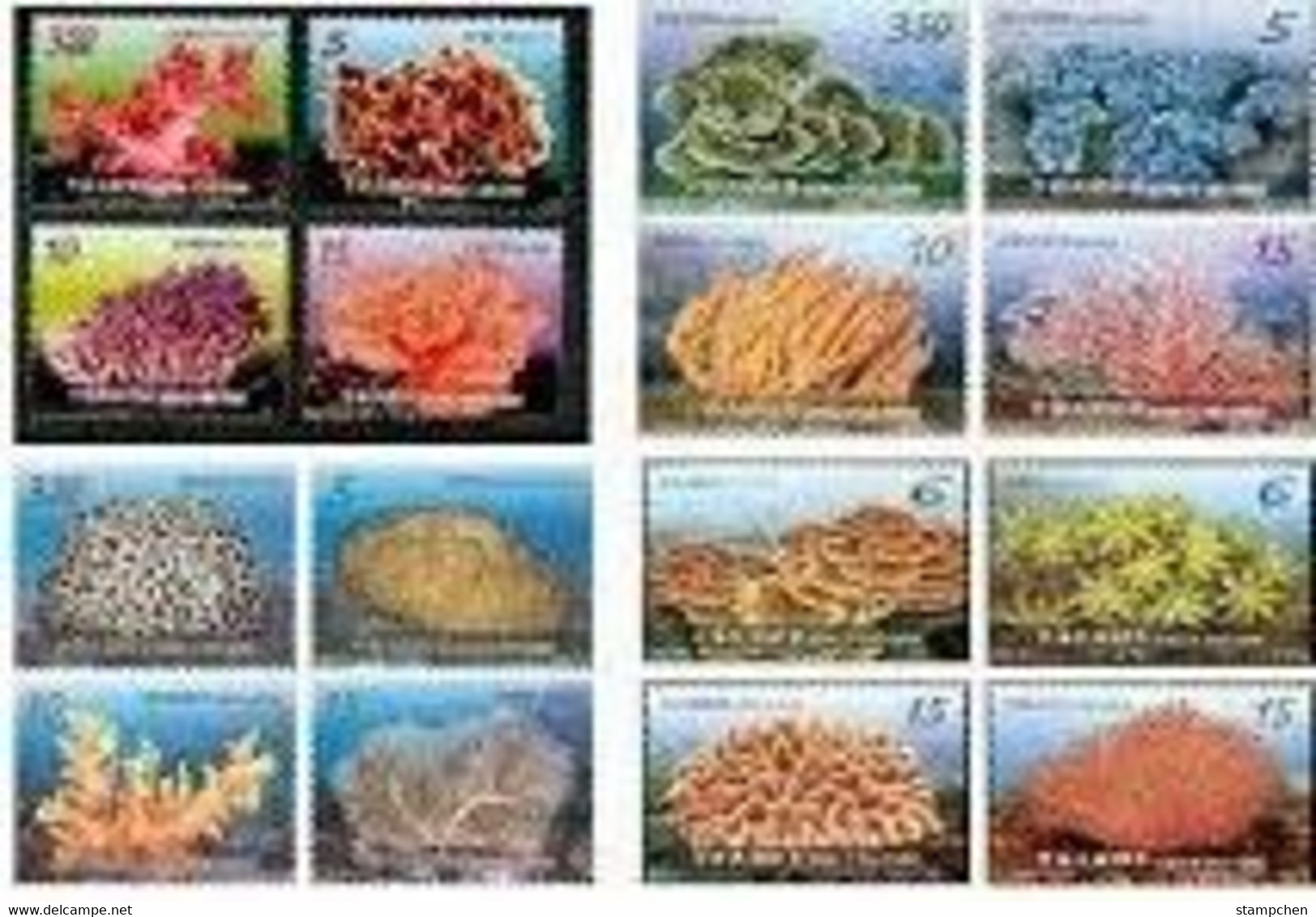 Complete Taiwan 2014-2018 Corals Stamps (I-IV) Coral Ocean Sea Marine Life Fauna - Lots & Serien