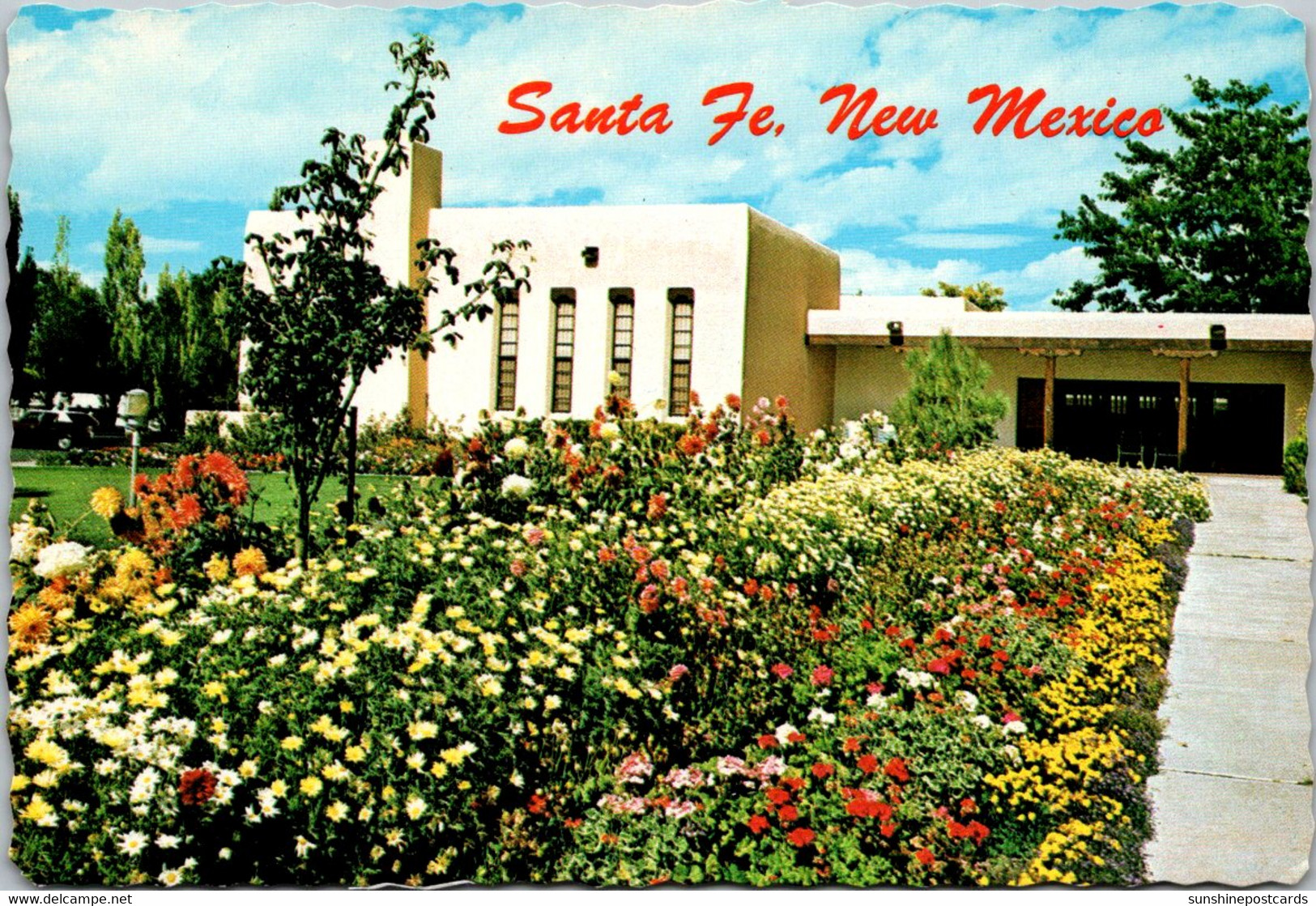 New Mexico Santa Fe Flower Gardens In Old Santa Fe - Santa Fe