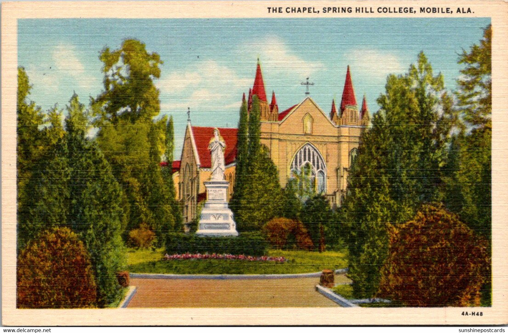 Alabama Mobile Spring Hill College The Chapel Curteich - Mobile