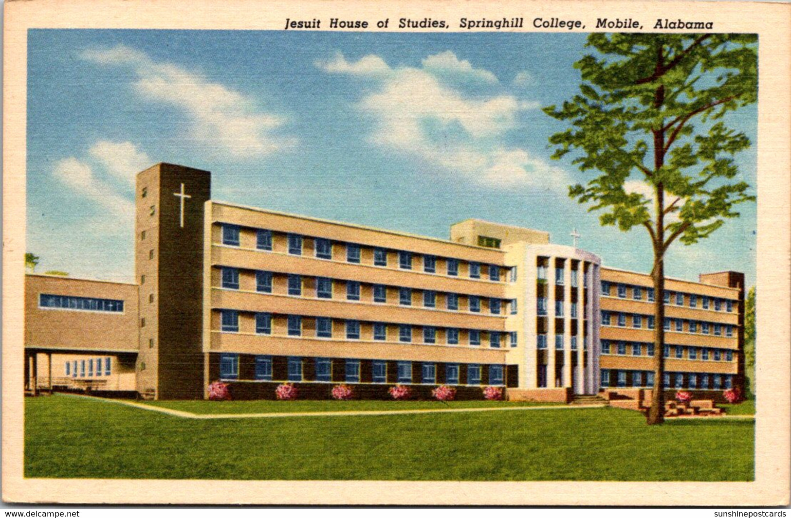 Alabama Mobile Springhill College Jesuit House Of Studies Curteich - Mobile