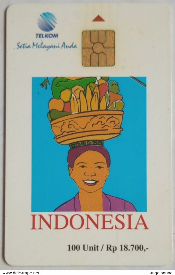 Indonesia Chip Card 100 Unit Rp 18,700 Woman And Fruits III - Indonesia