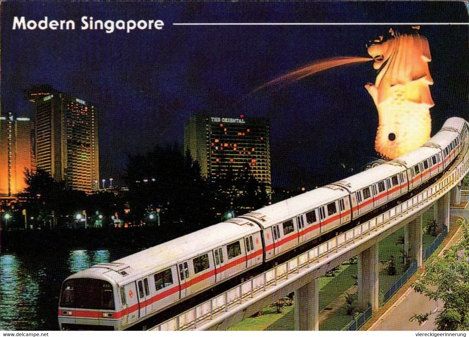 ! 1993 Ansichtskarte Singapur, Singapore, MRT Train - Trains