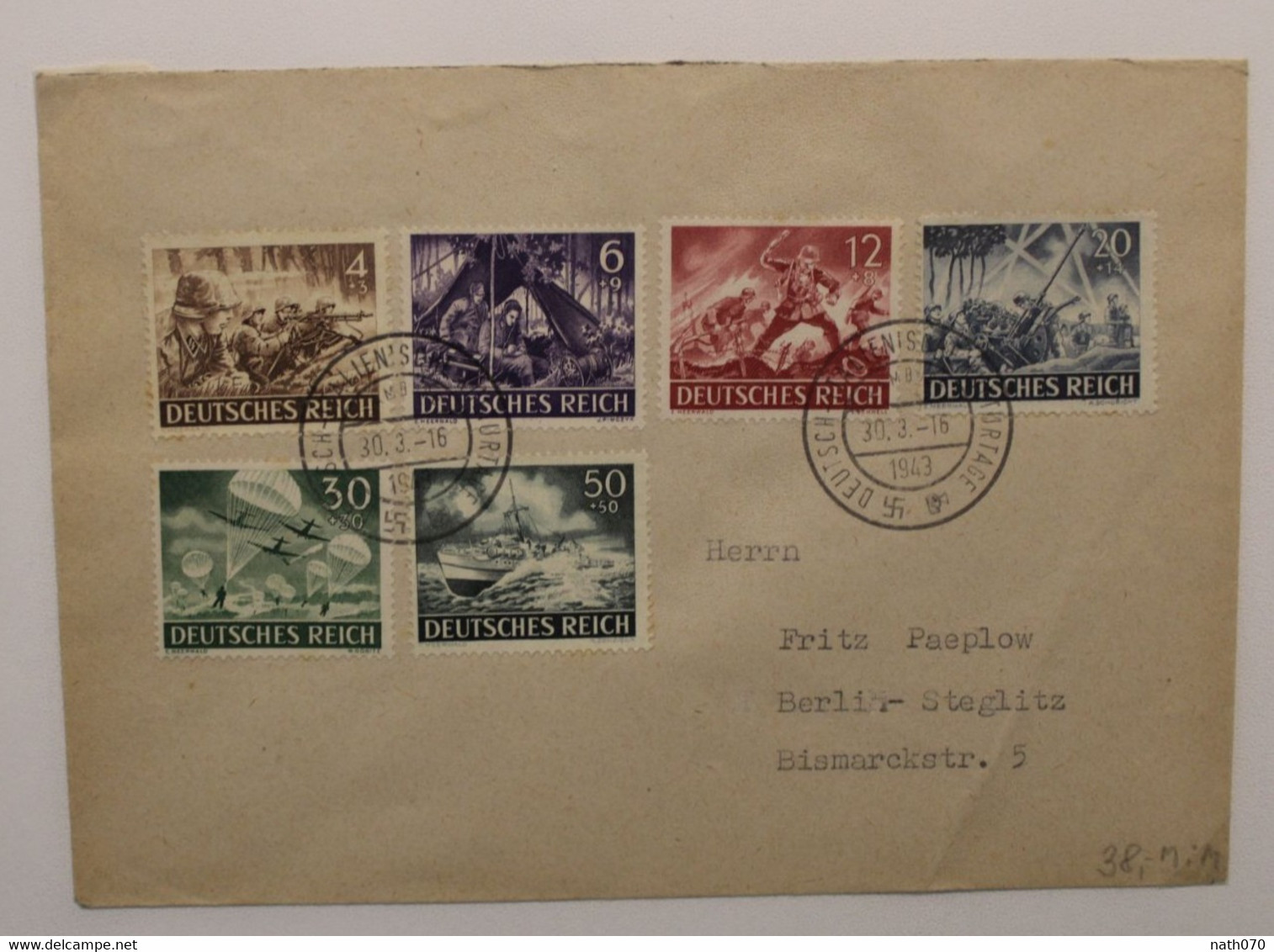 1943 Propaganda Deutsche Italienische Kulturtage Deutsches Dt Reich Cover Germany WW2 WK2 - Lettres & Documents