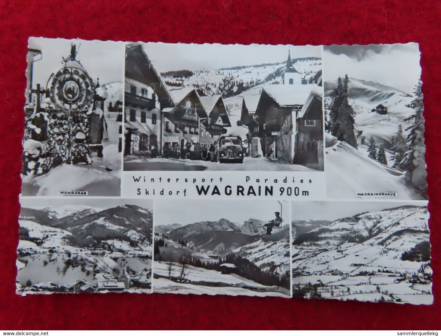 AK: Echtfoto - Wintersport Paradies Skidorf Wagrein, Gelaufen 9. 3. 1959 (Nr.3730) - Wagrain