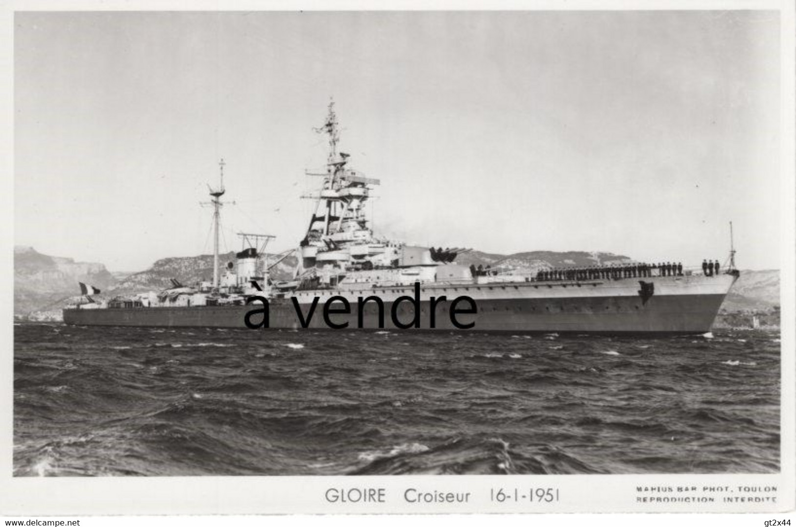 GLOIRE, Croiseur, 16-1-1951 - Guerra