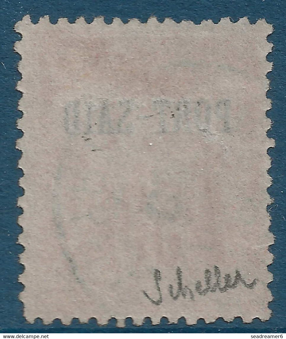 Colonies France Port Said N°14 50c Rose N/B Oblitéré TTB Signé SCHELLER - Used Stamps