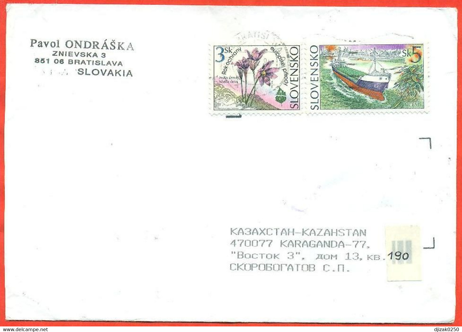 Slovakia 1996. The Envelope Passed Through The Mail. - Covers & Documents