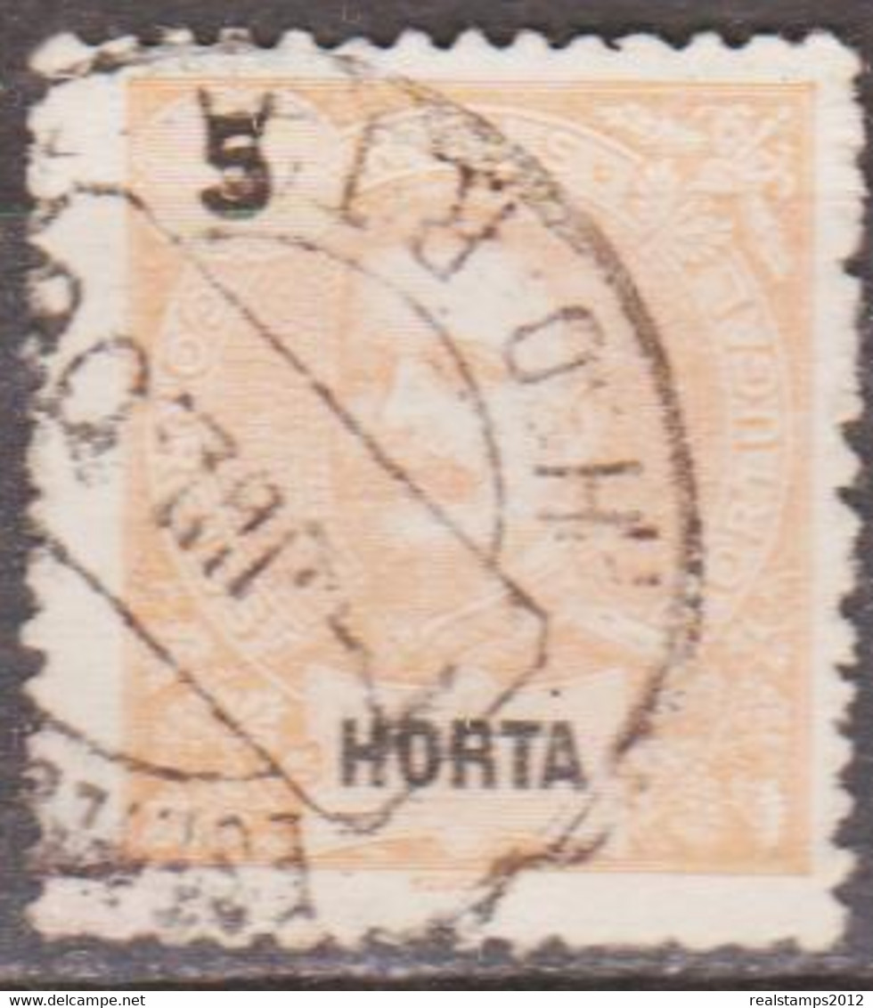 HORTA (Açores) - 1897,  D. Carlos I.   5 R.    D. 11 3/4 X 12  (o)  MUNDIFIL  Nº 14 - Horta