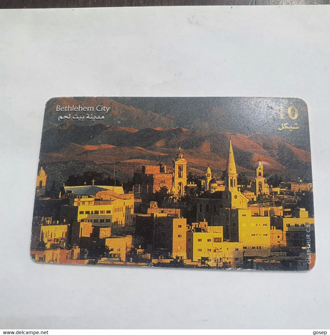 Plastine-(PS-PAL-0009A)-Behlehem City-(474)-(10/1999)(10₪)(0017-444266)-used Card+1card Prepiad Free - Palestine