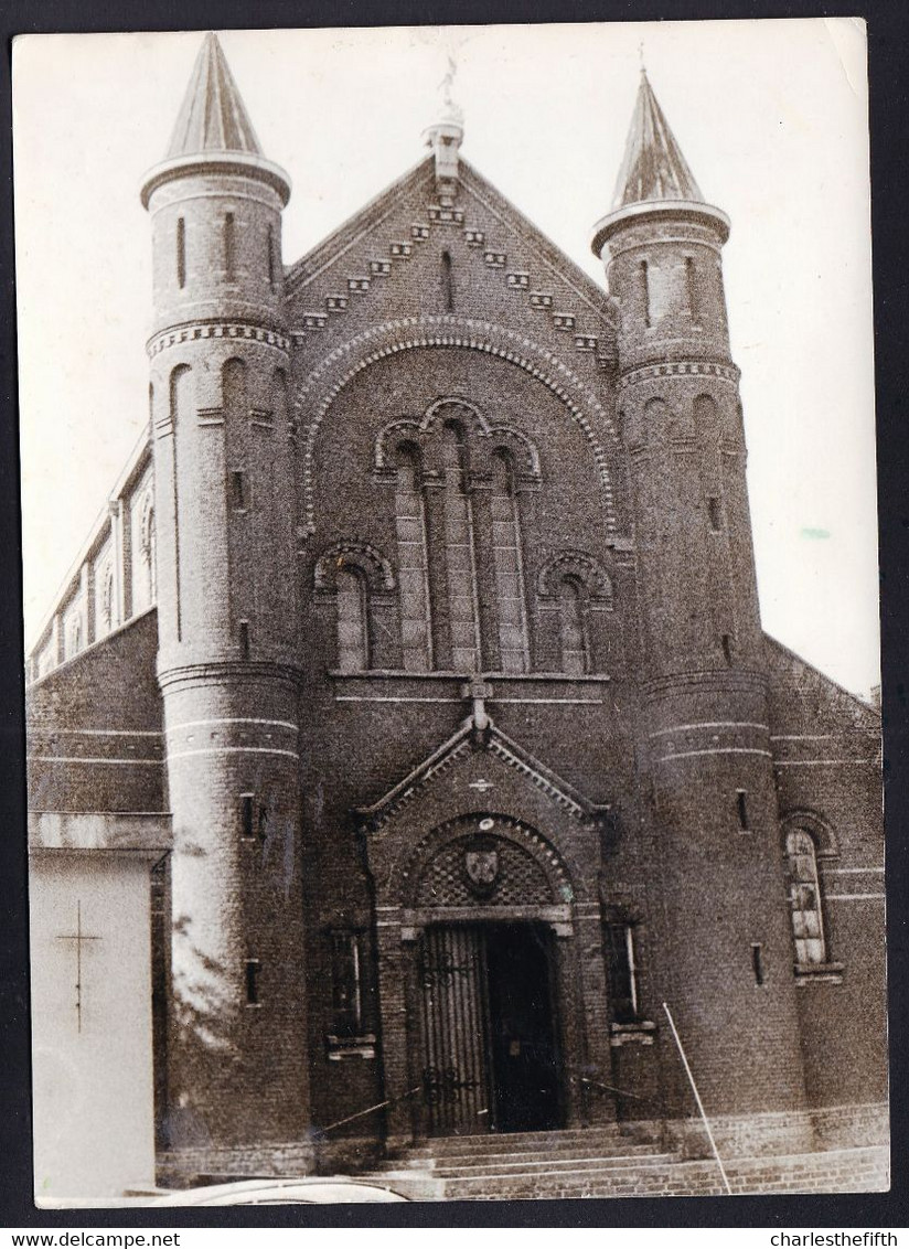 VIEILLE PHOTO DE PRESSE - * MOUSCRON MOESKROEN - EGLISE DES BARNABITES * Rare !! 17.5 X 13cm - Mouscron - Moeskroen