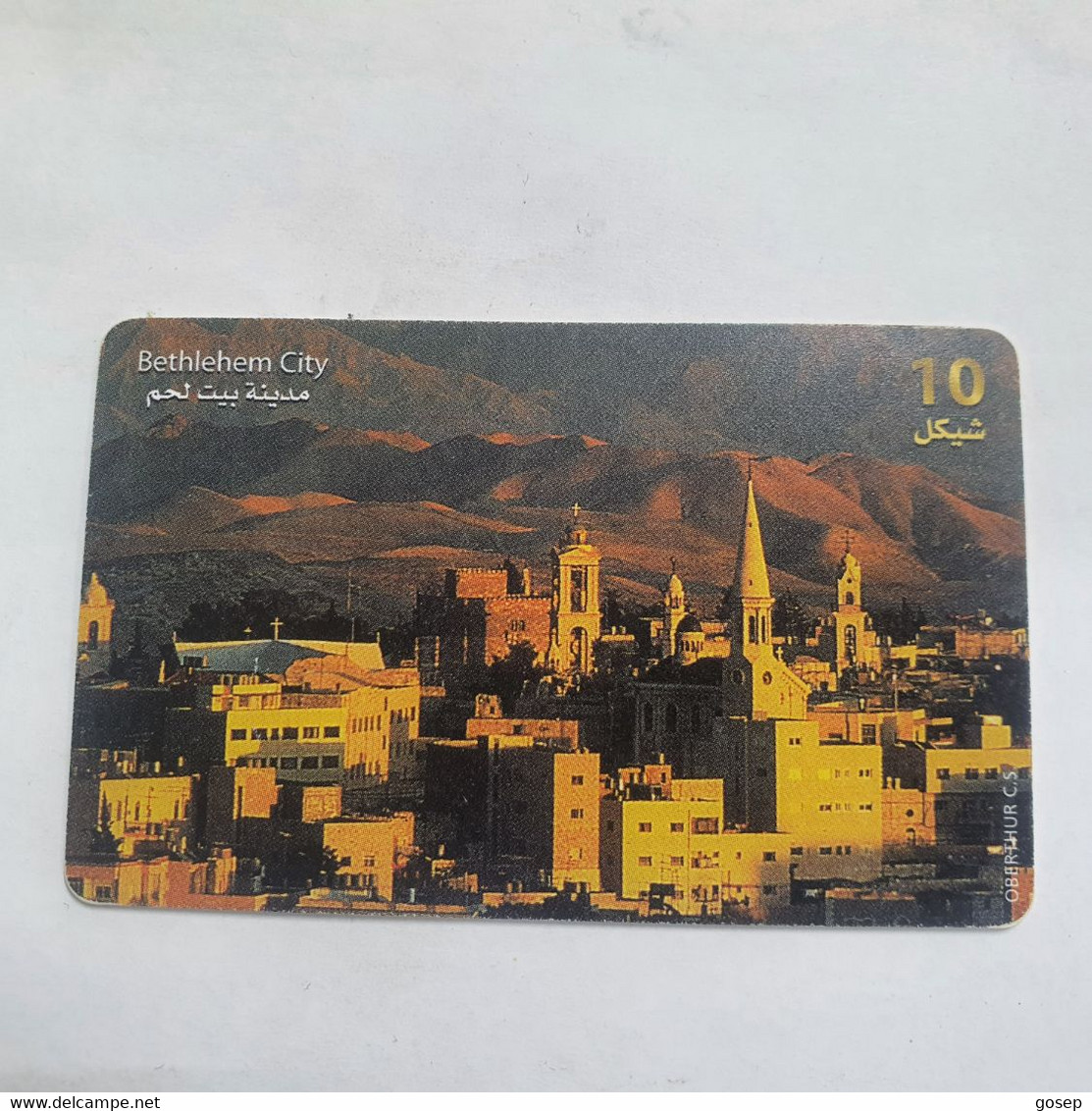 Plastine-(PS-PAL-0009A)-Behlehem City-(476)-(10/1999)(10₪)(0017-423218)-used Card+1card Prepiad Free - Palestine