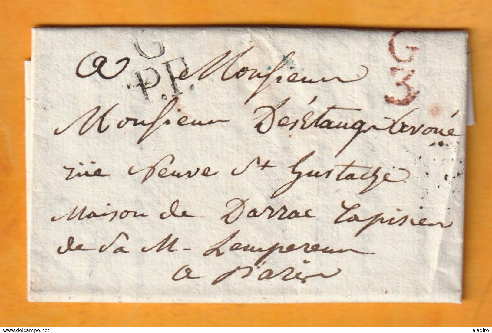 1813 - Petite Poste De PARIS - Lettre Pliée Avec Correspondance Familiale De 2 Pages Vers La Ville - G PP G 3 - 1801-1848: Voorlopers XIX