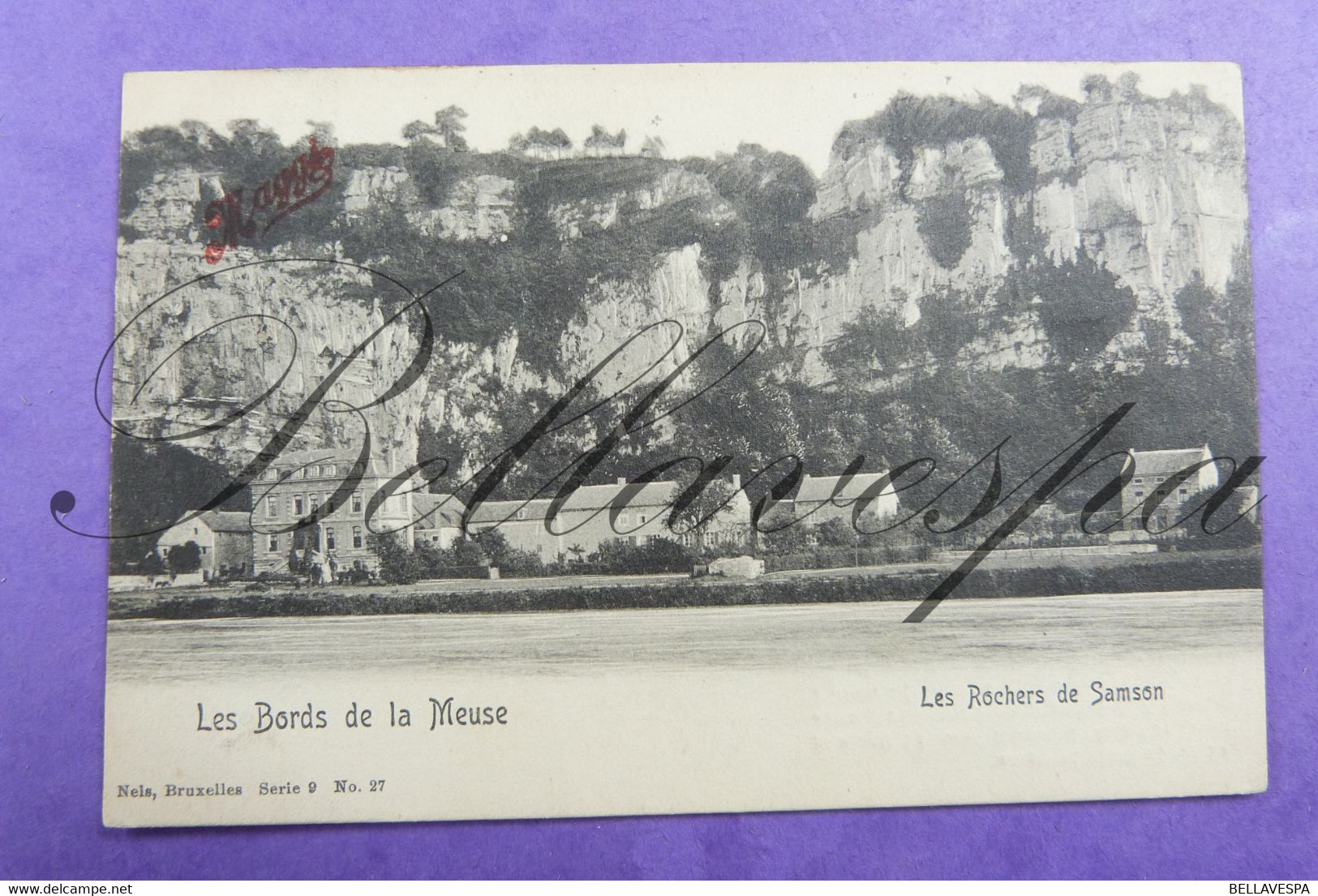 Les Bords De La Meuse. Les Rochers De Samson Nels Serie 9, N°27 Maggi Bouillon Recto-verso - Andenne