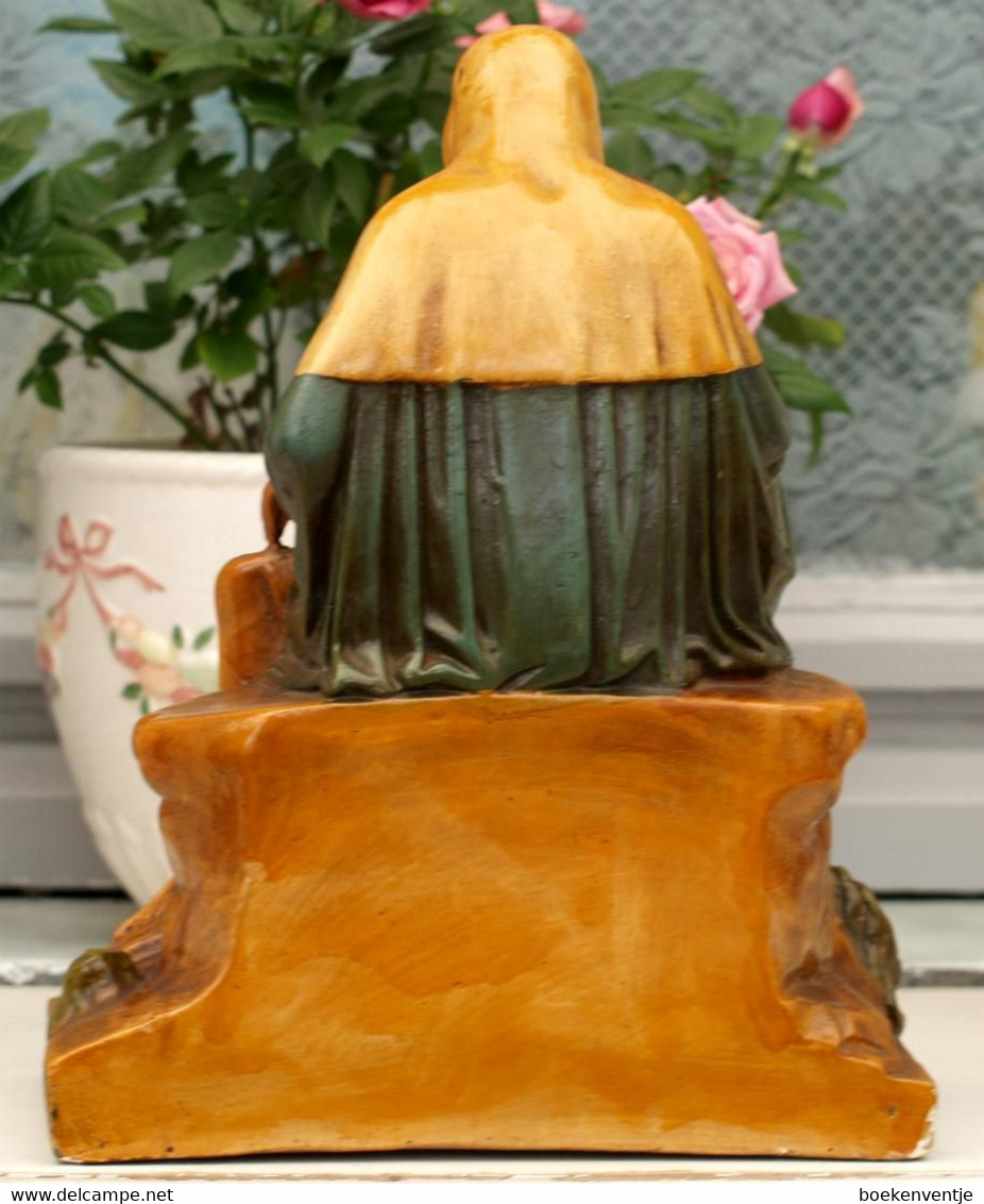 Onze Lieve Vrouw Van Lede (Prachtige Oude Sculptuur In Krijtsteen Gepolichromeerd) - Sonstige & Ohne Zuordnung