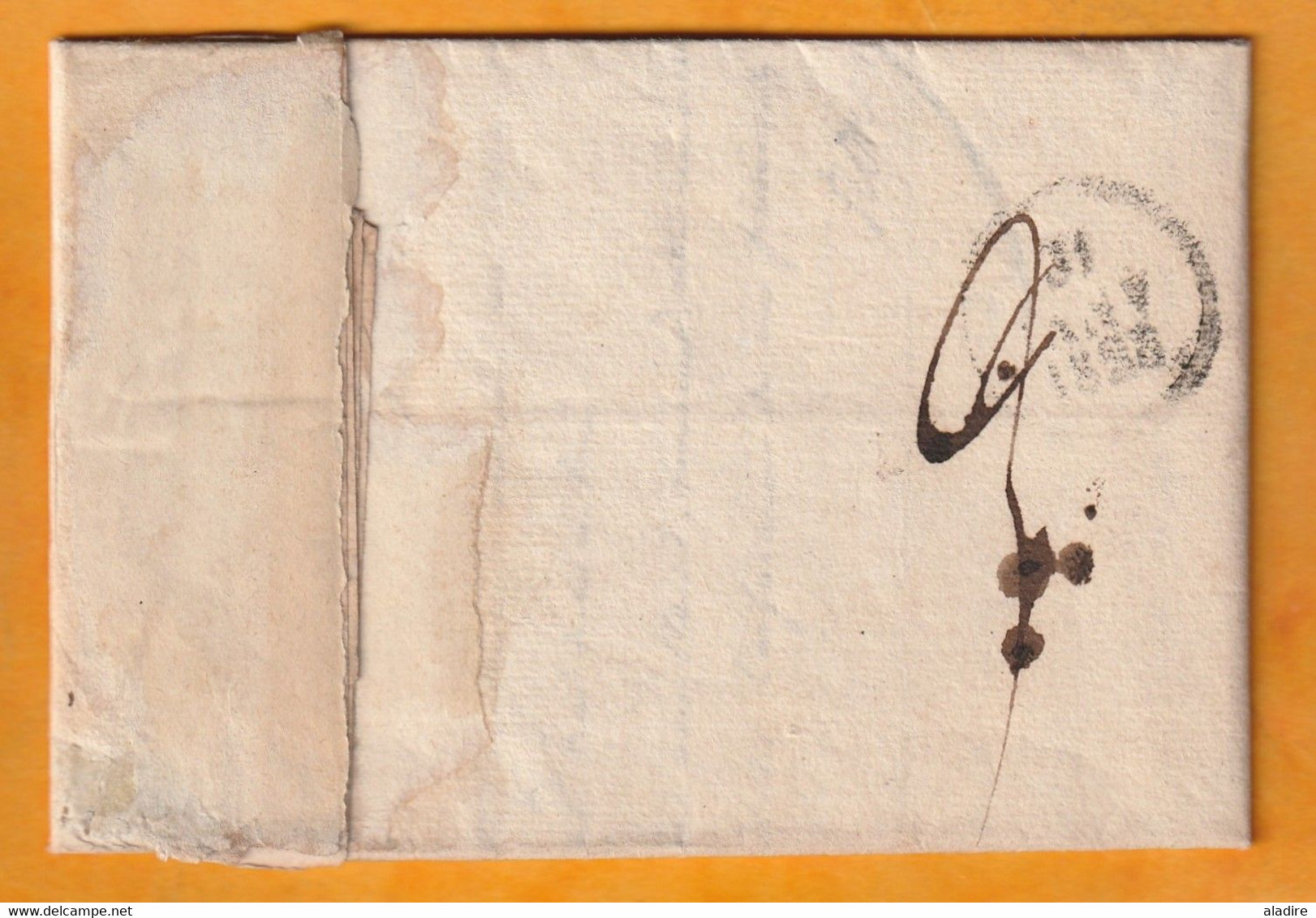 1828 - Marque Postale P74P LE HAVRE En Rouge Sur Lettre Pliée Avec Corresp De 2 Pages Vers Rouen - Dateur En Arrivée - 1801-1848: Précurseurs XIX