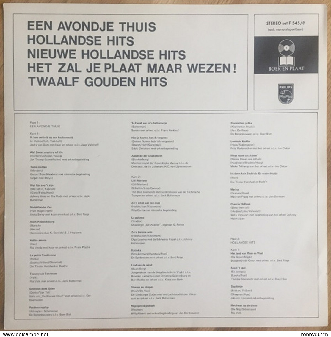 * 5LP Box *  HOLLANDSE ARTIESTEN PARADE (Clubpressing Boek En Plaat.)(Holland 1970 EX!!!) - Otros - Canción Neerlandesa