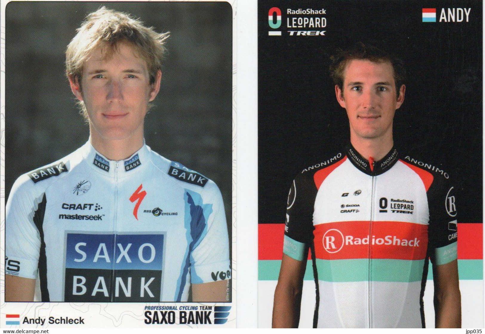 CYCLISME  TOUR DE FRANCE  2 CARTES  ANDY SCHLECK - Cycling