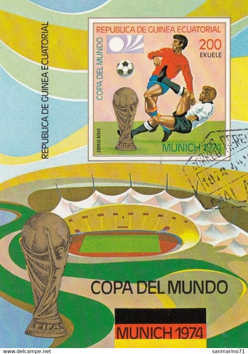 GUINEA EQUATORIAL Block 95,used,football - Used Stamps