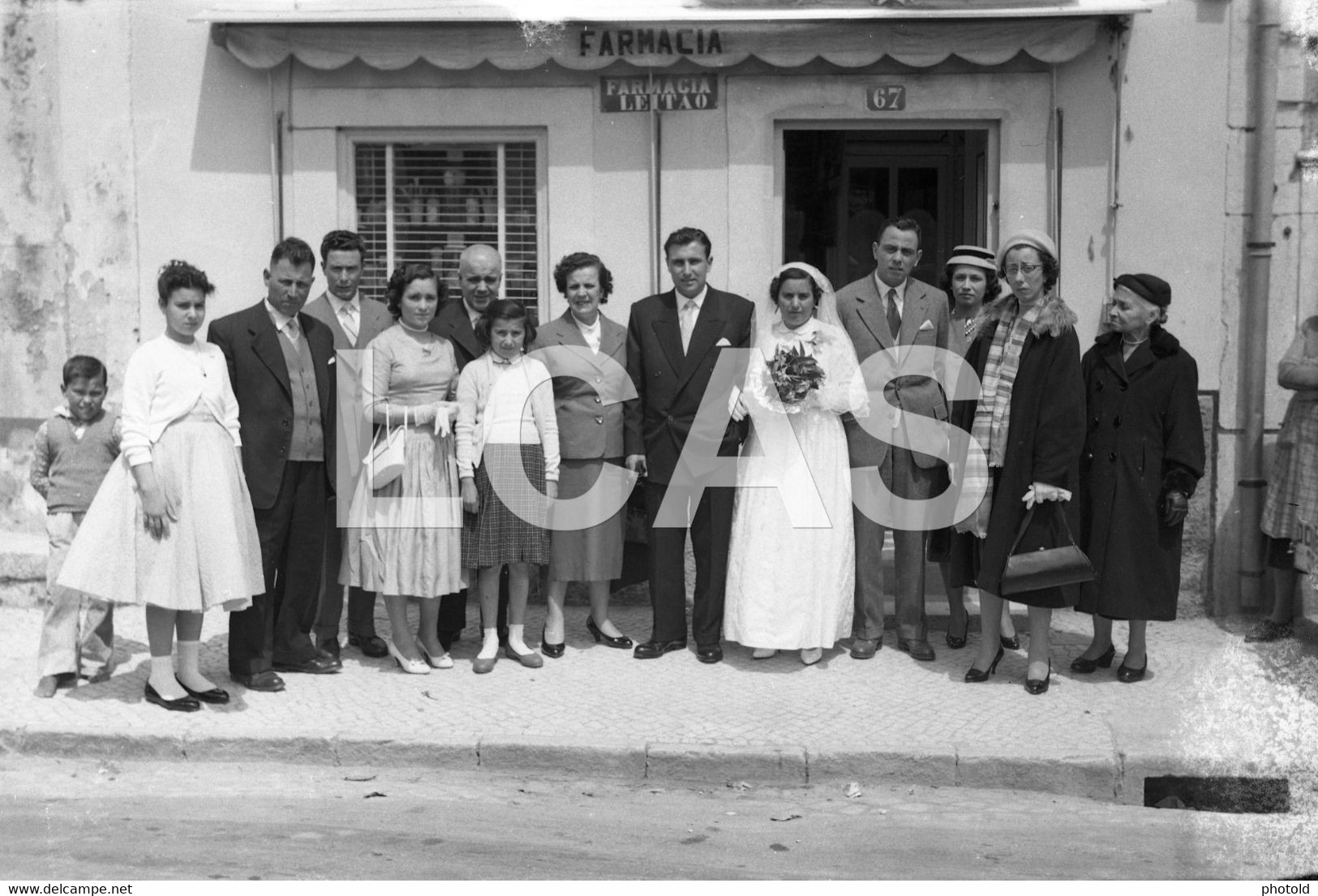 1958 FARMACIA LEITÃO CASAMENTO ODIVELAS PORTUGAL 60mm NEGATIVES SET NOT PHOTO FOTO LCAS246 - Non Classés