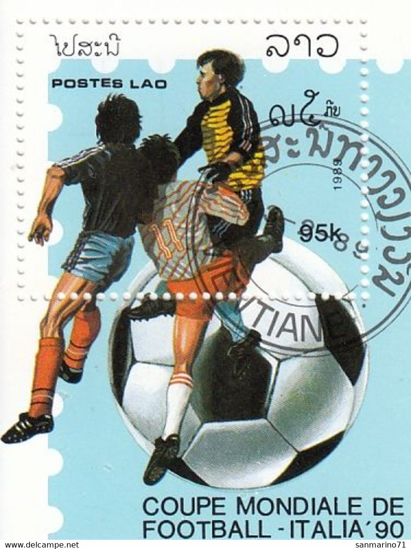 LAOS Block 126,used,football - Used Stamps