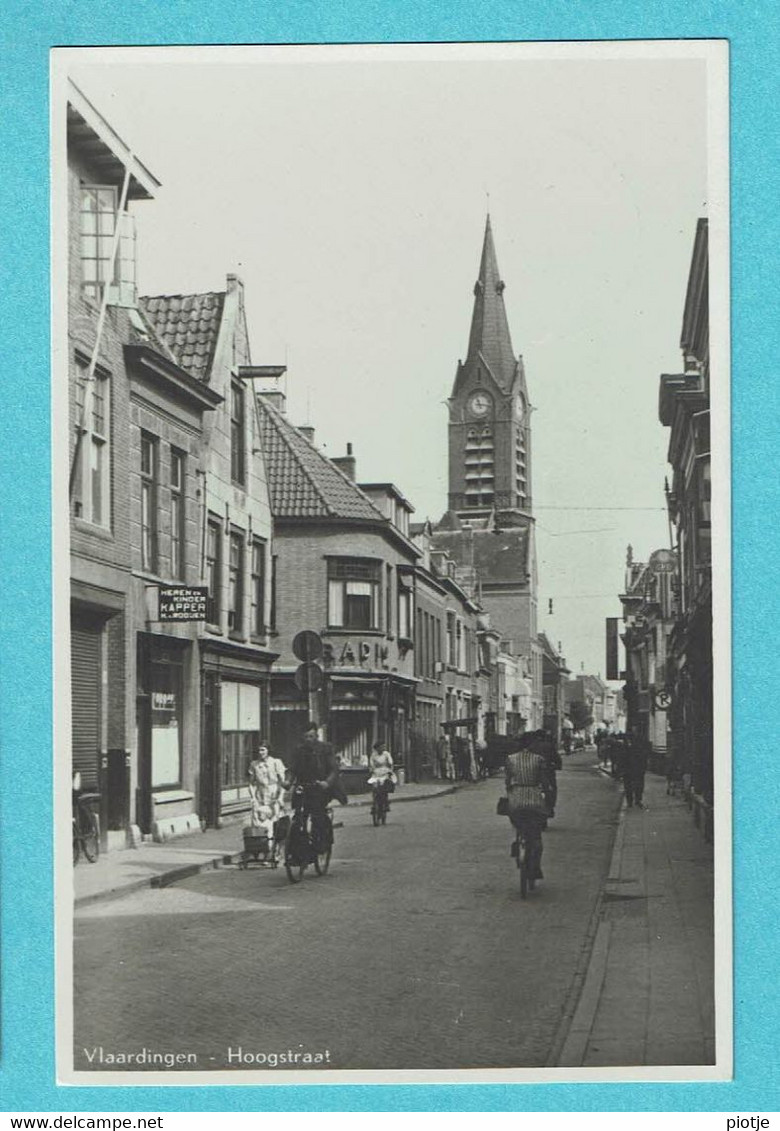 * Vlaardingen (Zuid Holland - Nederland) * (DRC - SPARO) Hoogstraat, Carte Photo, Fotokaart, Animée, Vélo, Coiffeur - Vlaardingen