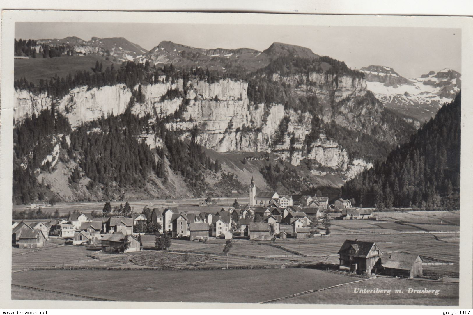 B1218) UNTERIBERG . Drusberg - Super HAUS Detayils Kirche ALT !! 1917 - Unteriberg