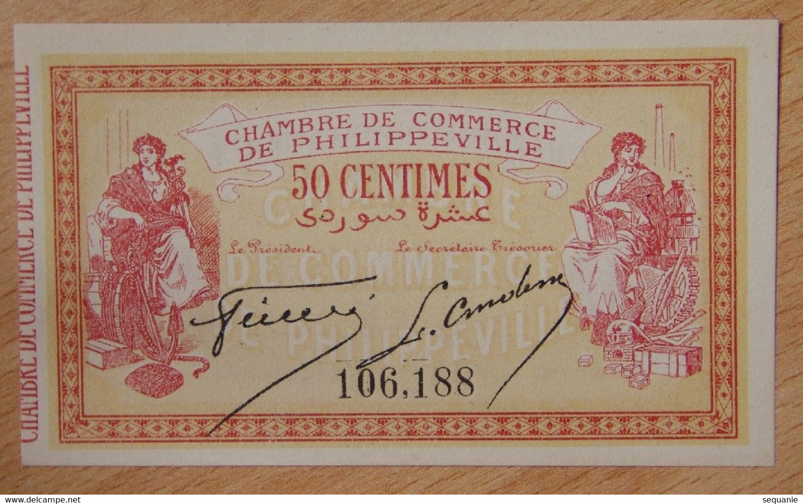 PHILIPPEVILLE ( Algérie - France ) 50 Centimes Chambre De Commerce 10 Novembre 1914 - Chambre De Commerce