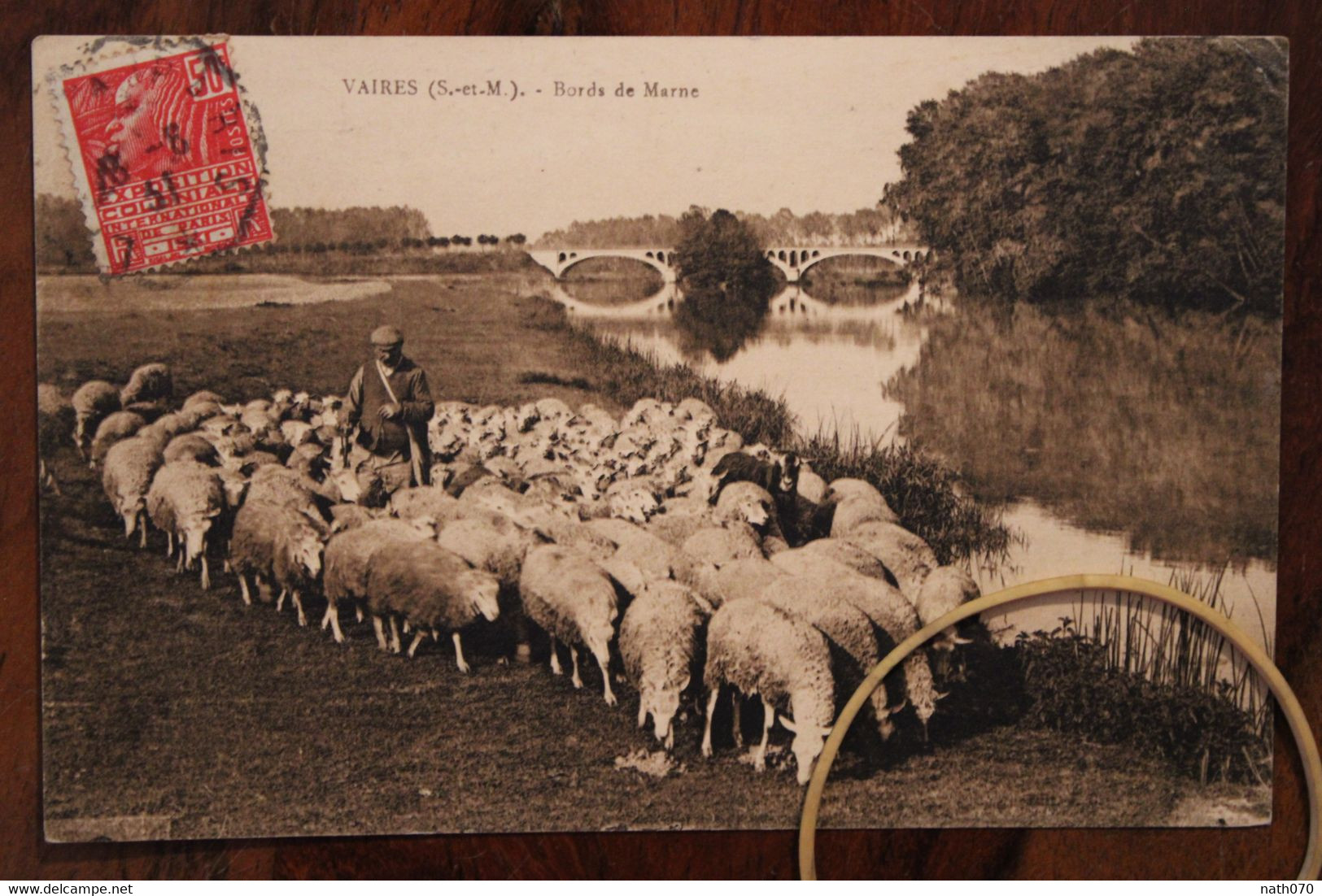 CPA Ak 1931 Vaires Bords De Marne Voyagée Animée Timbre Exposition Coloniale Internationale Paris - Vaires Sur Marne