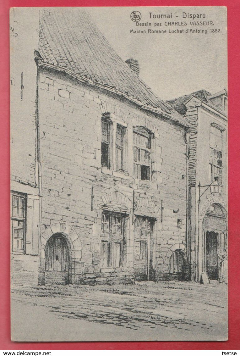 Tournai-Disparu -Dessin De Charles Vasseur-Maison Romane Luchet D'Antoing -Jolie Série De 14 Cartes ( Voir Verso ) - Tournai