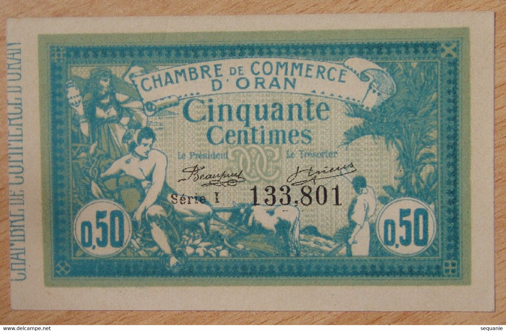 Algérie - Oran - 50 Centimes Chambre De Commerce  10-11-1915 Série I - Chambre De Commerce