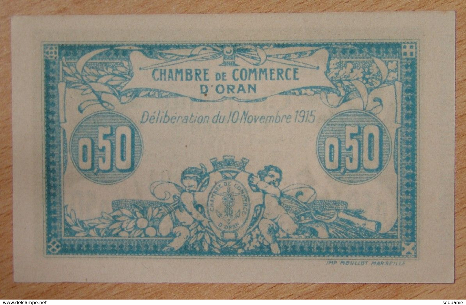 Algérie - Oran - 50 Centimes Chambre De Commerce  10-11-1915 Série I - Chambre De Commerce