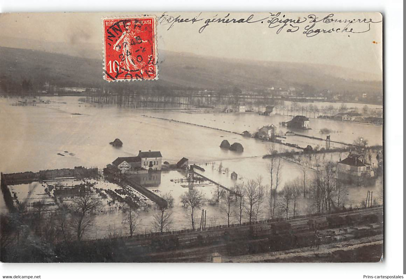 CPA 89 Carte Photo Aspect General Ligne De Tonnerre à Laroche Inondation - Laroche Saint Cydroine