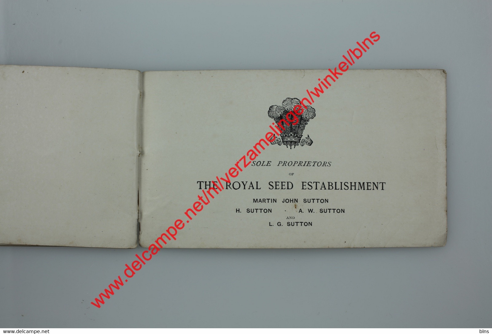 The Royal Seed Establishment Reading - Sutton & Sons - booklet