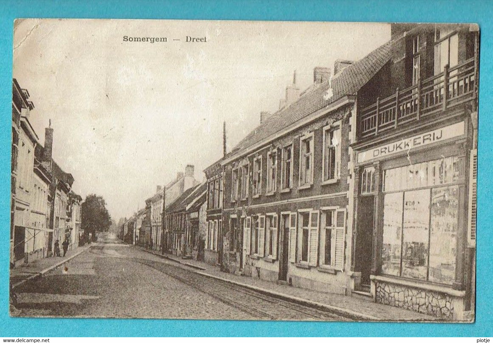 * Zomergem - Somergem (Lievegem - Oost Vlaanderen) * (Drukk: G. Colpaert) Dreef, Drève, Imprimerie, Drukkerij, Tramway - Zomergem